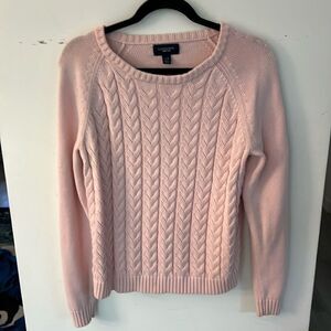 Land’s End cotton cute pink sweater LP
